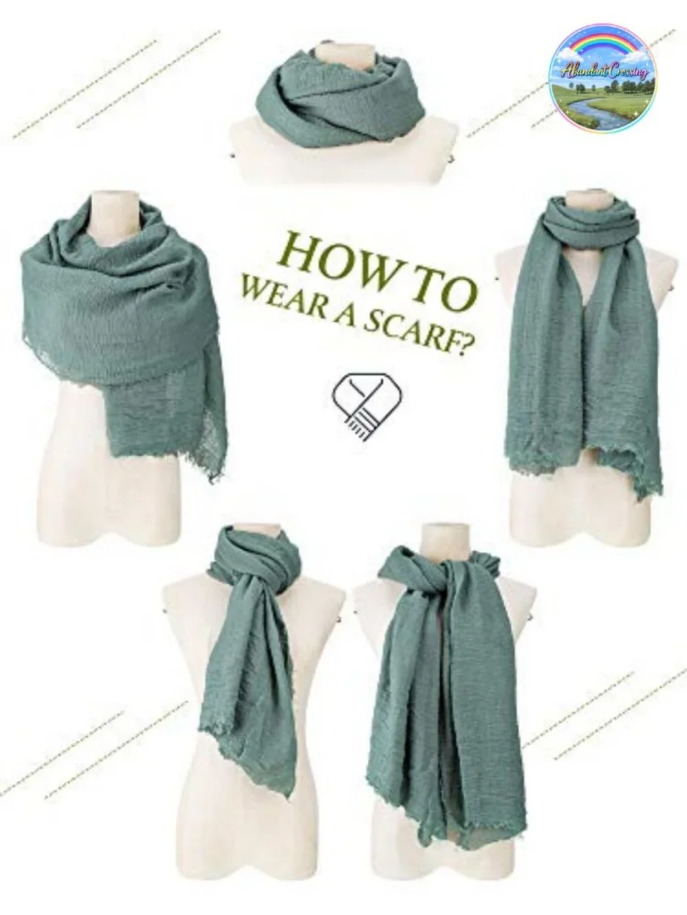 Women's Cotton Linen Crinkle Scarf Wrap Shawl Multi-Purpose Long Hijab
